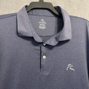 Rhoback Performance Polo Mens XXXL 3XL Solid Blue Heathered Golf Active